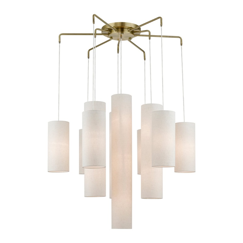 Strathmore 15 Light Foyer Chandelier in Antique Brass