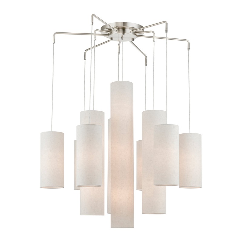 Strathmore 15 Light Foyer Chandelier in Brushed Nickel