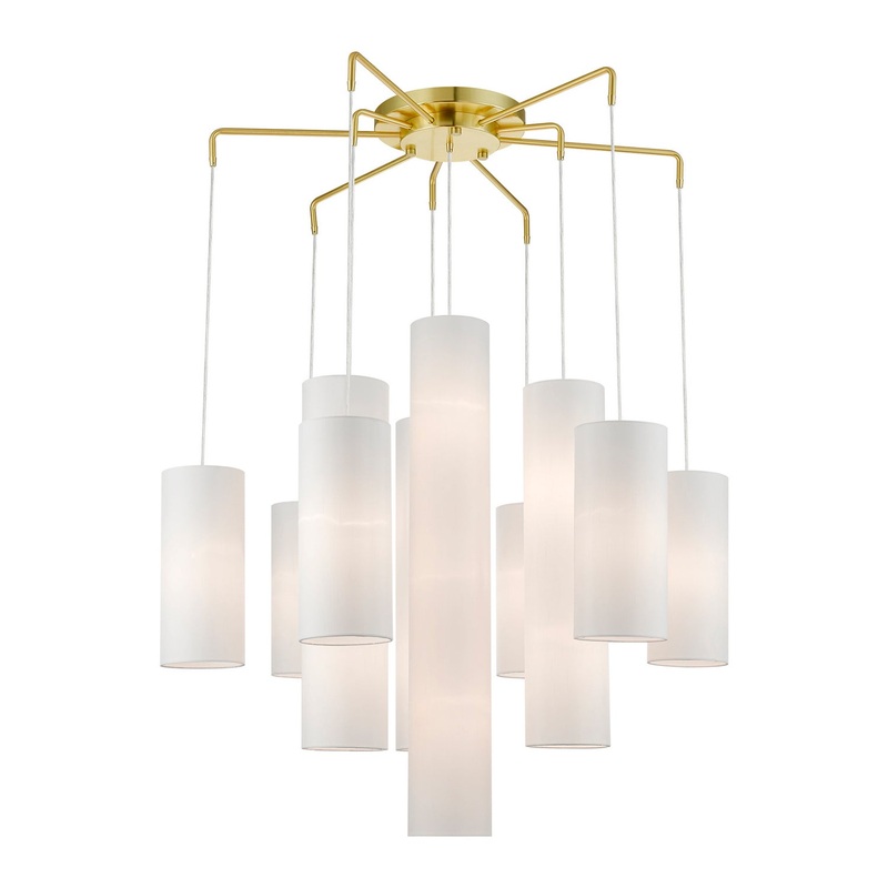 Strathmore 15 Light Foyer Chandelier in Satin Brass