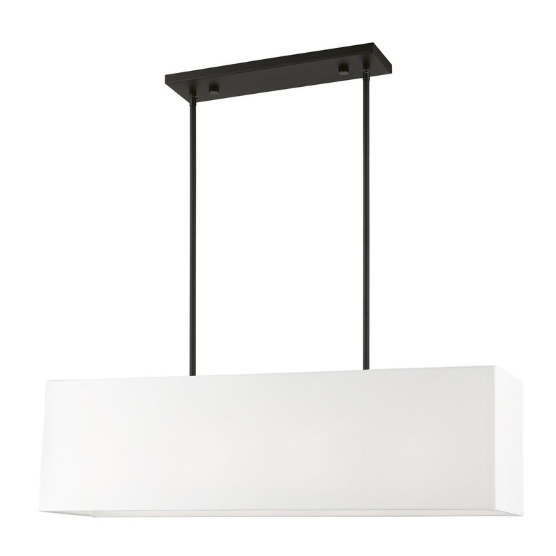 Summit Four Light Linear Chandelier in Black