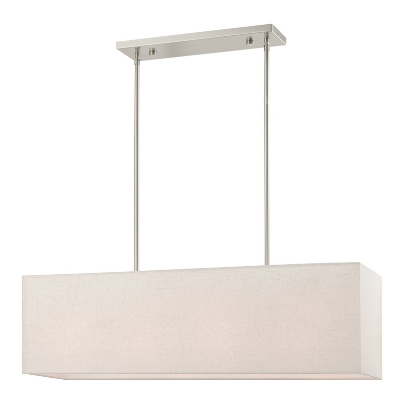Summit Four Light Linear Chandelier in Brushed Nickel