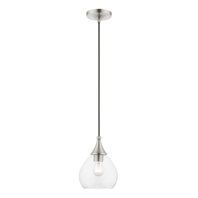 Catania One Light Mini Pendant in Brushed Nickel