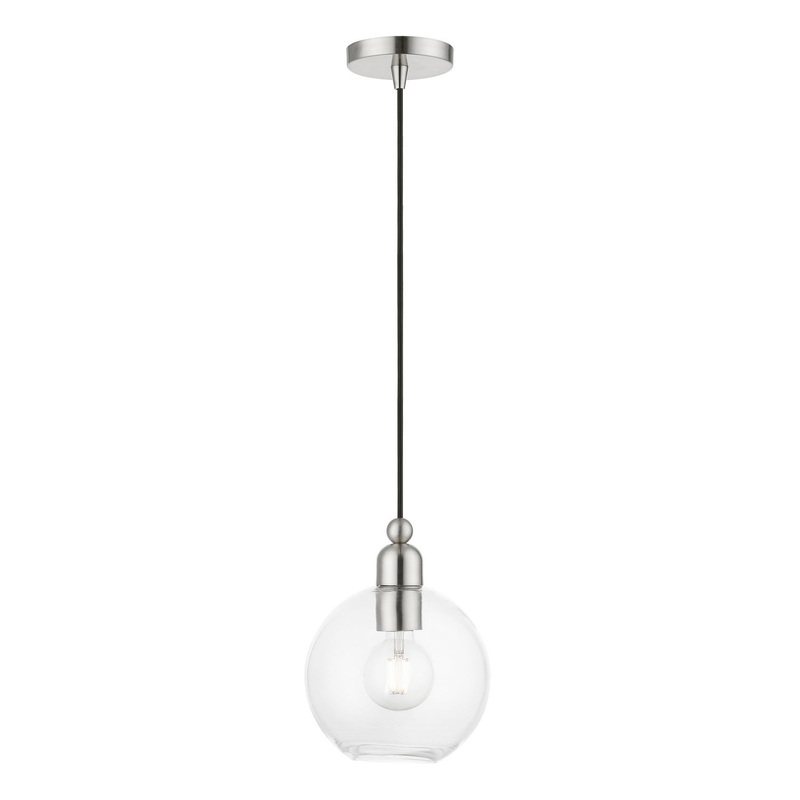 Downtown One Light Pendant in Brushed Nickel