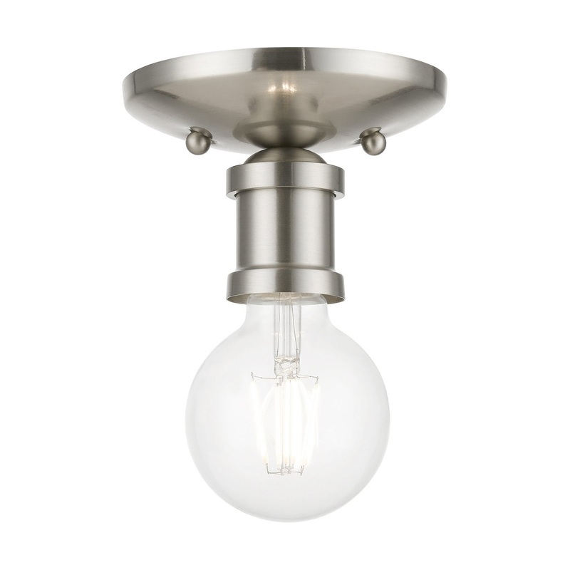 Lansdale One Light Flush Mount in Brushed Nickel