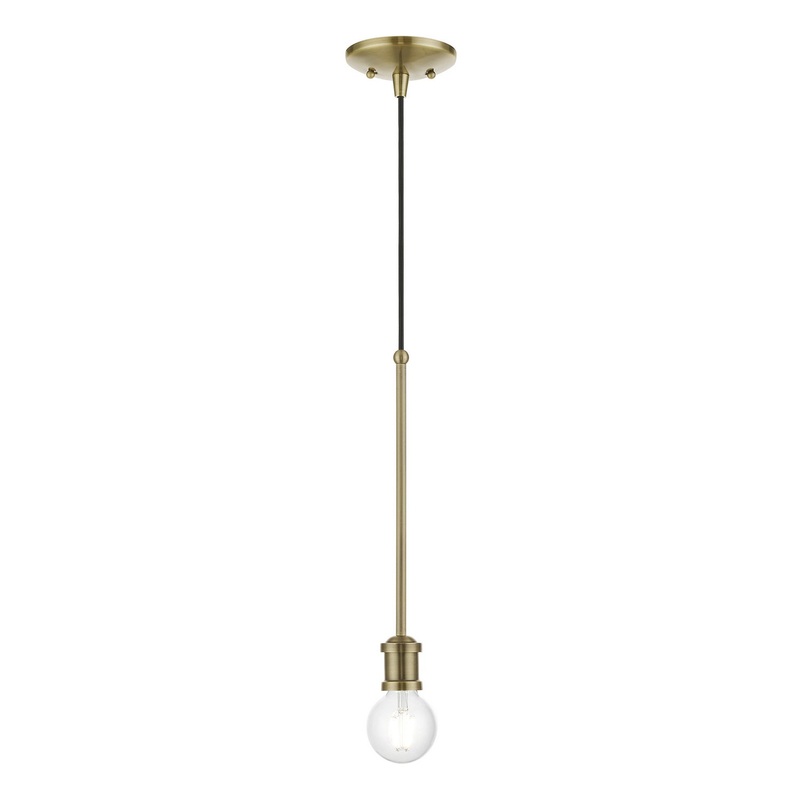 Lansdale One Light Pendant in Antique Brass