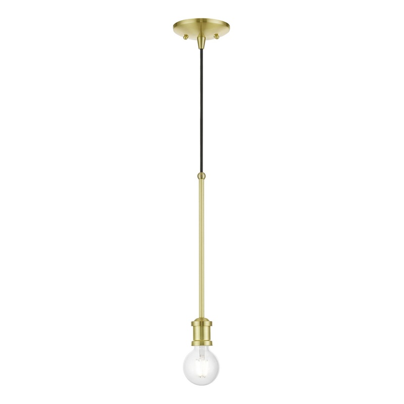 Lansdale One Light Pendant in Satin Brass
