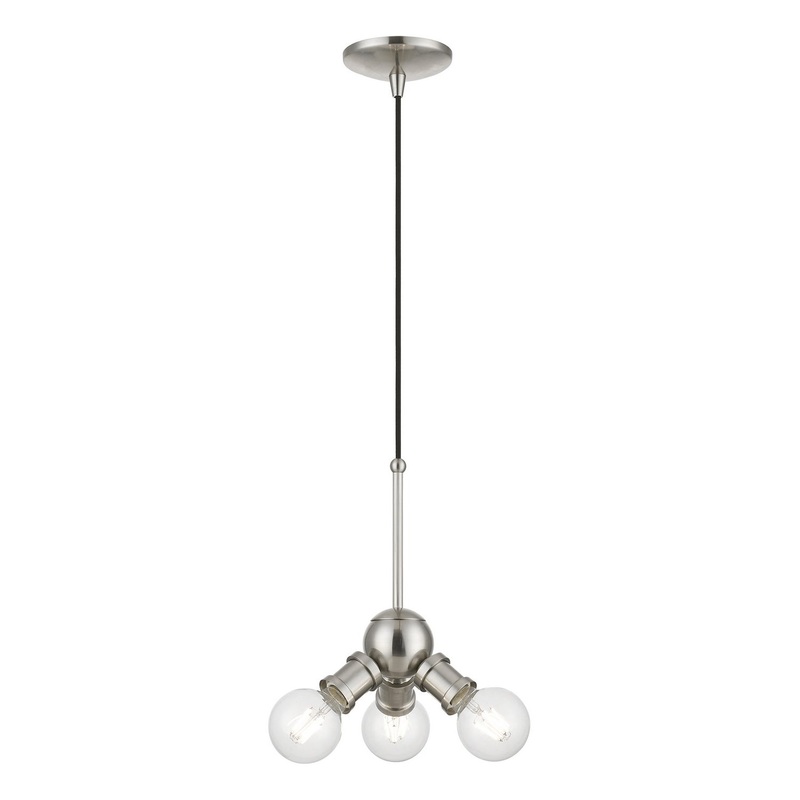 Lansdale Three Light Pendant in Brushed Nickel