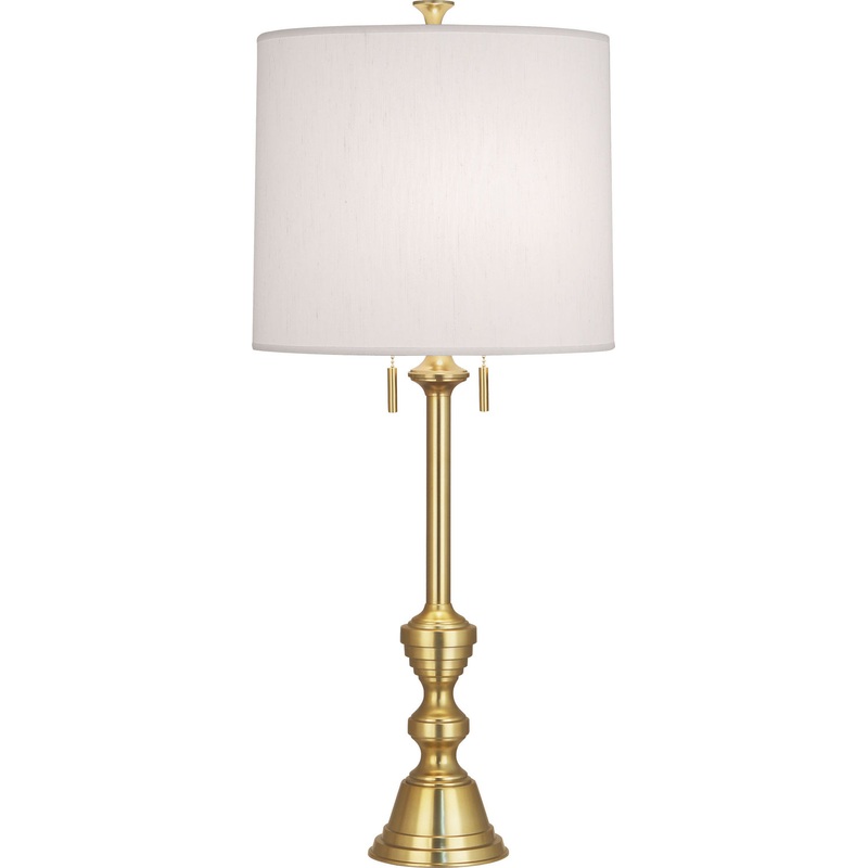 Arthur Two Light Table Lamp in Modern Brass