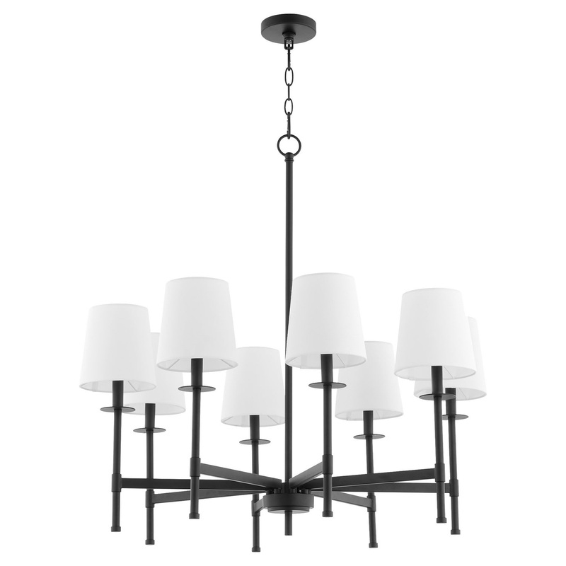 Belshaw Eight Light Chandelier in Matte Black