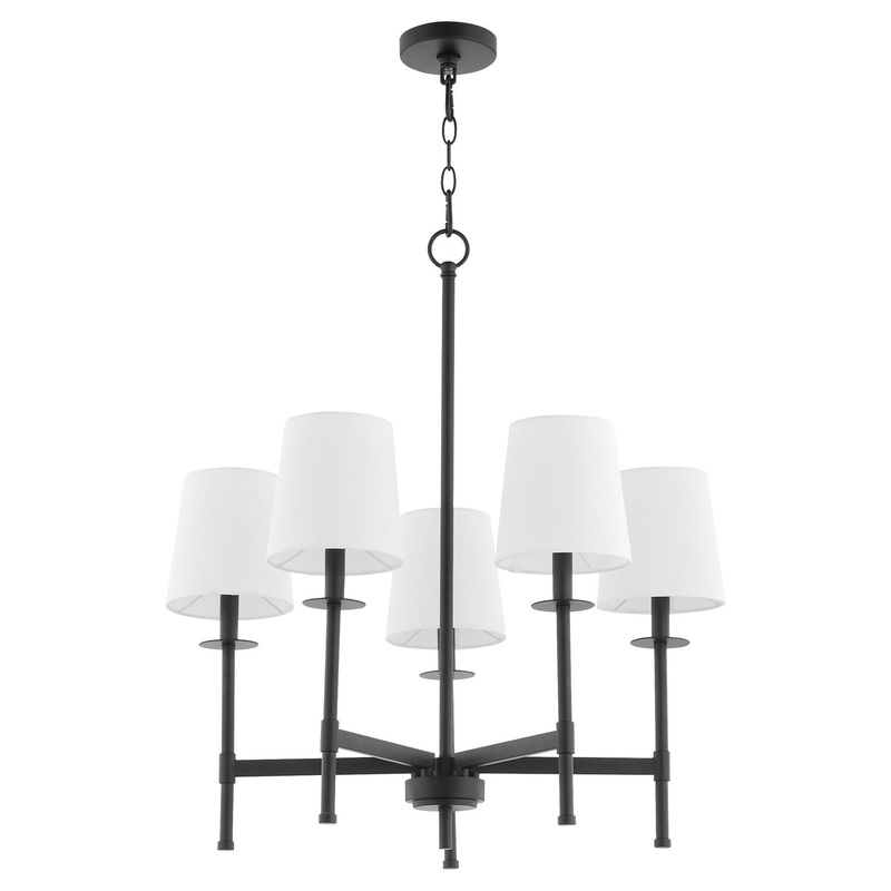 Belshaw Five Light Chandelier in Matte Black