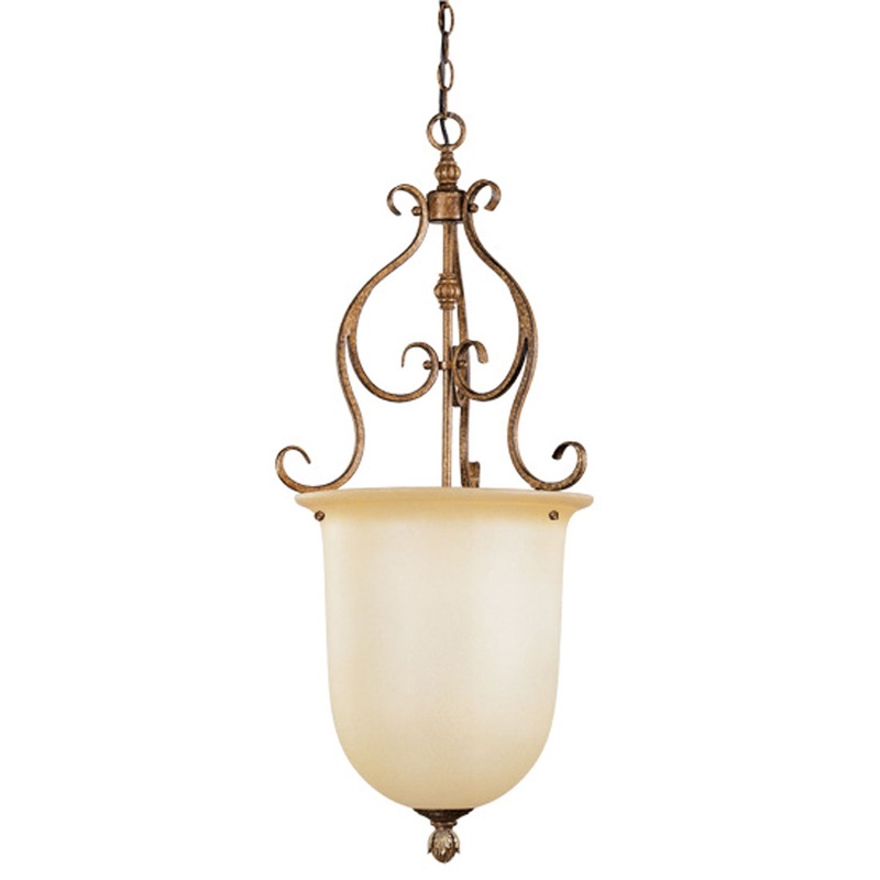 Bistro One Light Foyer Pendant in Venetian Patina