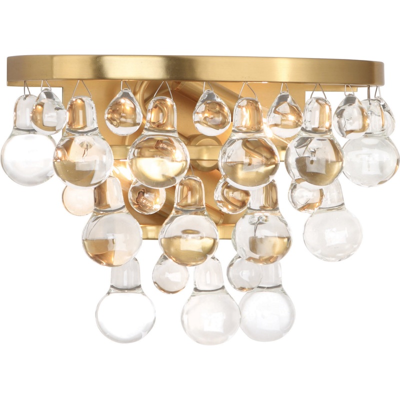 Bling Two Light Wall Sconce in Antique Brass
