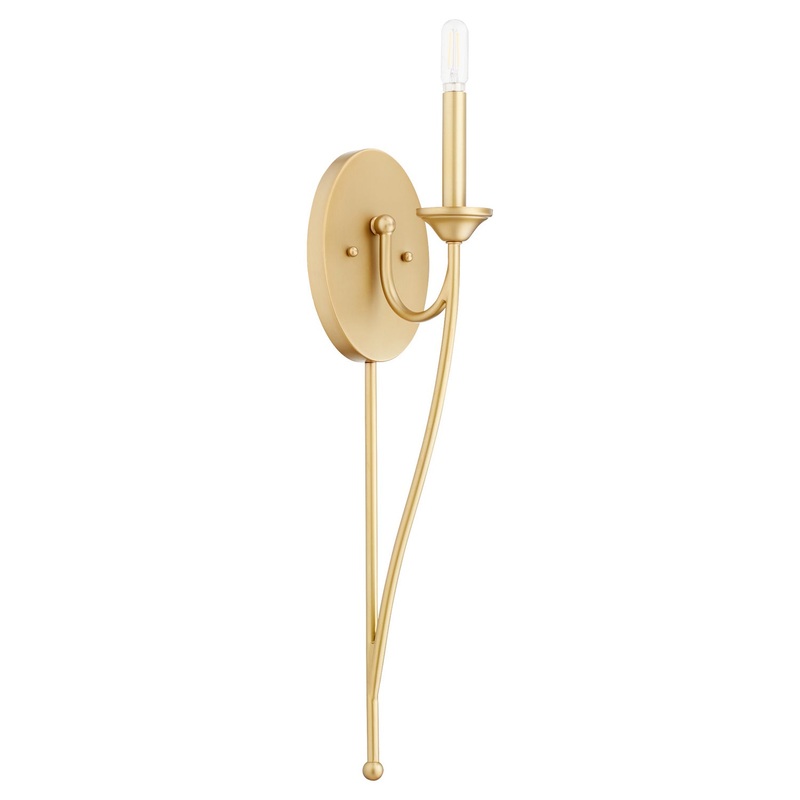 Brooks One Light Wall Mount in Aged Brass