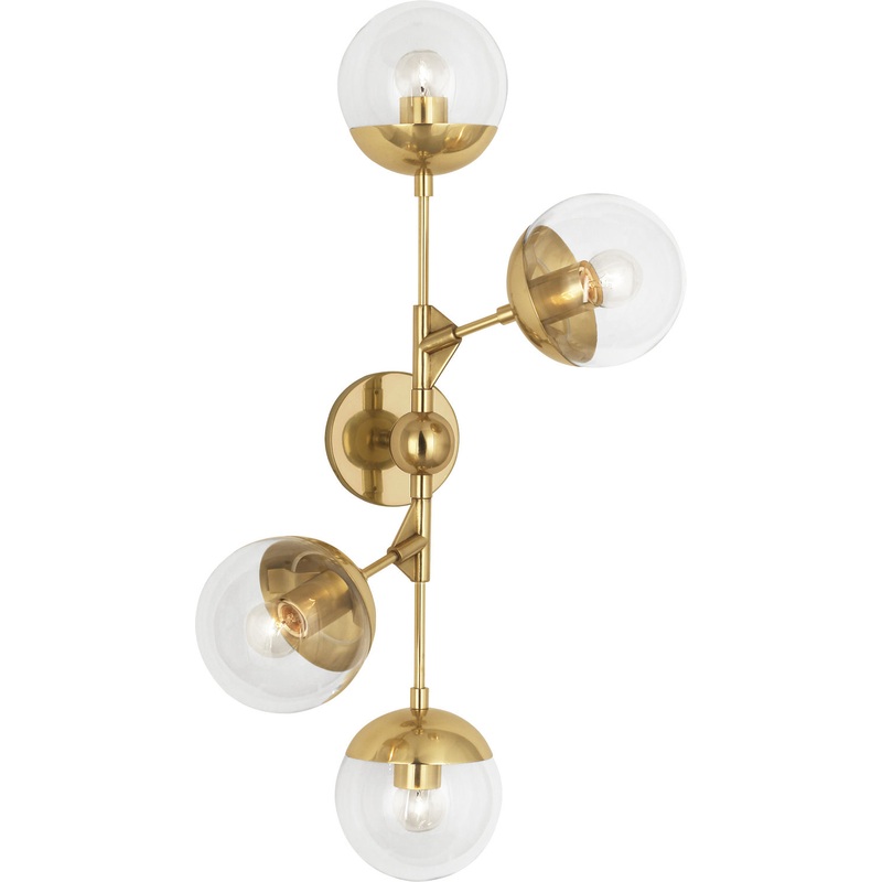 Celeste Four Light Wall Sconce in MODERN BRASS