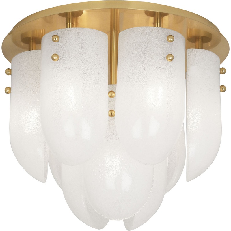 Jonathan Adler Vienna Seven Light Flushmount in Modern Brass