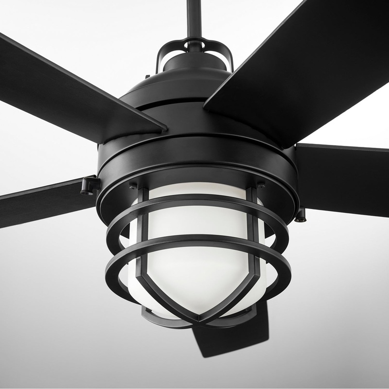 Niles 64``Patio Fan in Matte Black