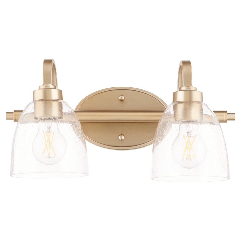 Reyes Two Light Vanity in Aged Brass