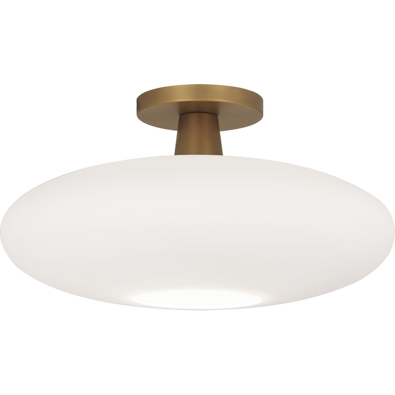 Rico Espinet Ovo One Light Flushmount in Aged Brass
