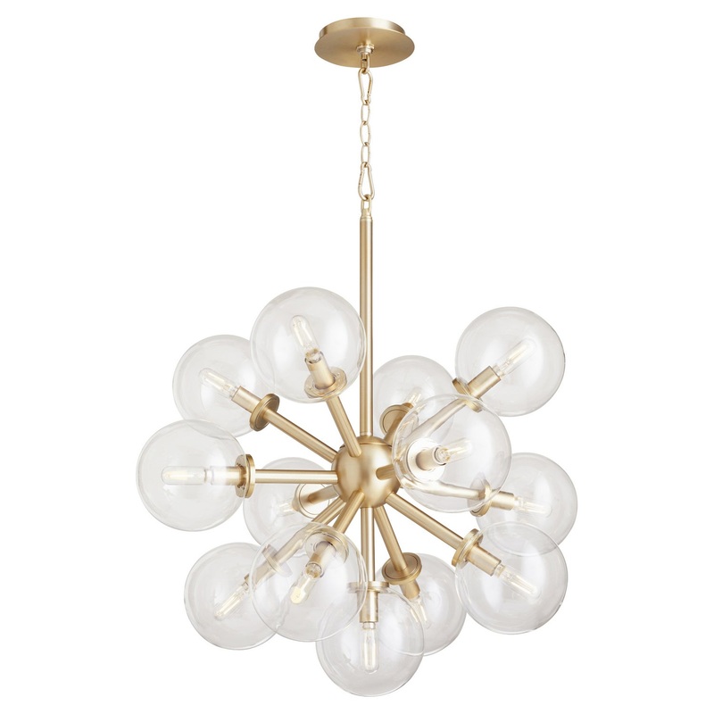 Rovi 13 Light Pendant in Aged Brass