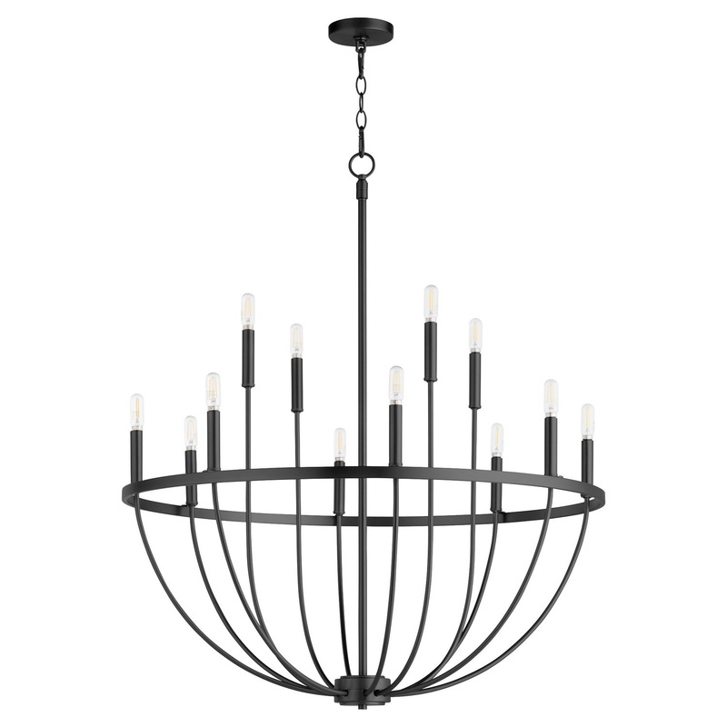 Tribute 12 Light Chandelier in Matte Black