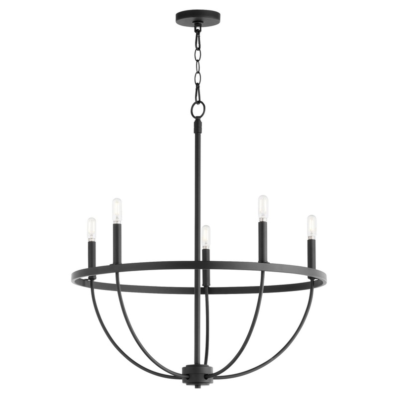 Tribute Five Light Chandelier in Matte Black
