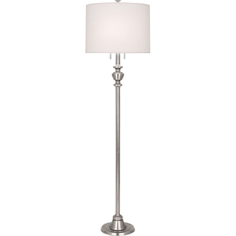 Arthur Two Light Floor Lamp in Polished Nickel