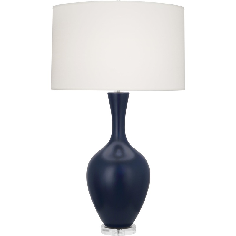 Audrey One Light Table Lamp in Matte Midnight Blue Glazed