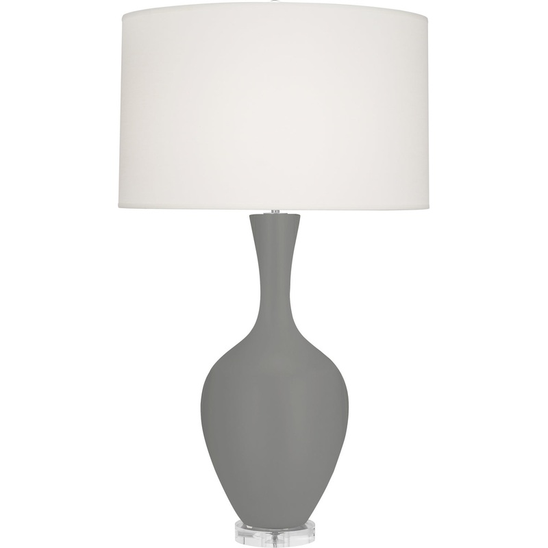 Audrey One Light Table Lamp in Matte Smoky Taupe Glazed