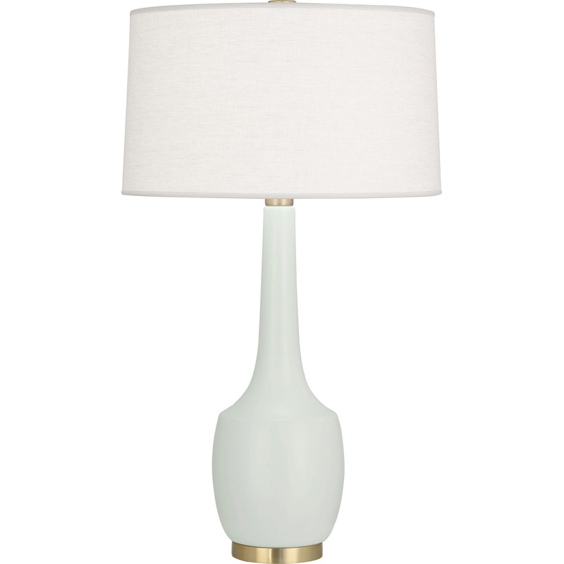 Delilah One Light Table Lamp in Celadon Glazed