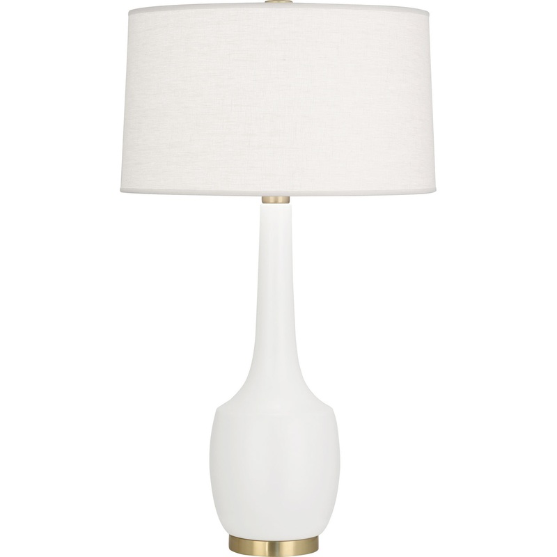 Delilah One Light Table Lamp in Matte Lily Glazed