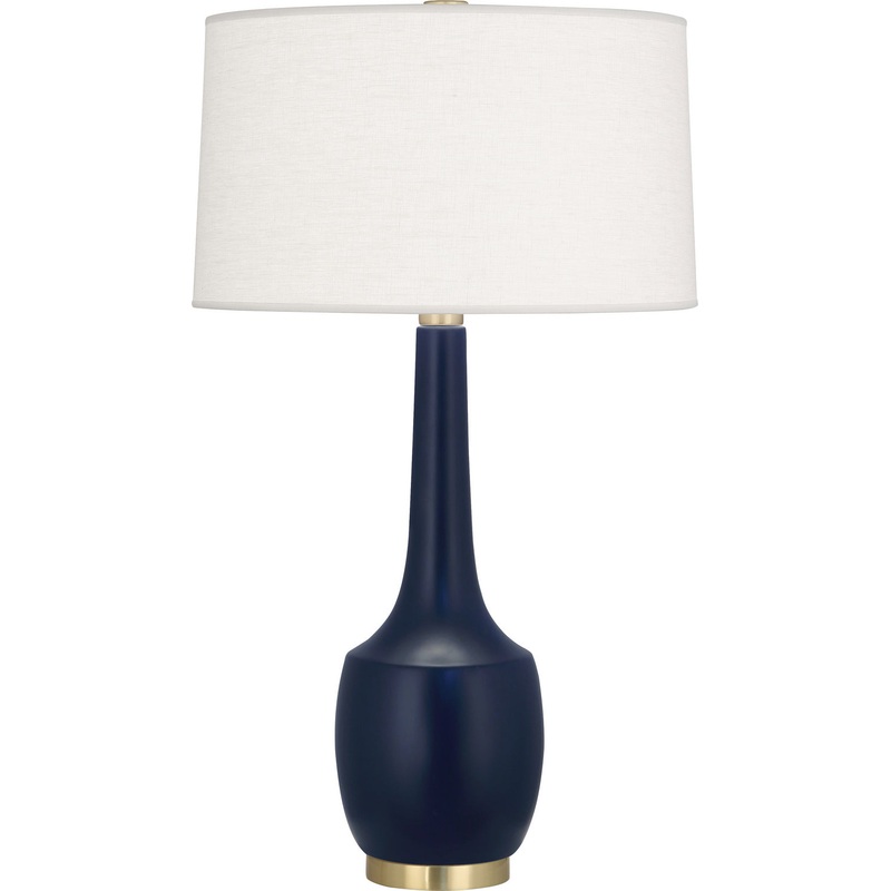 Delilah One Light Table Lamp in Matte Midnight Blue Glazed