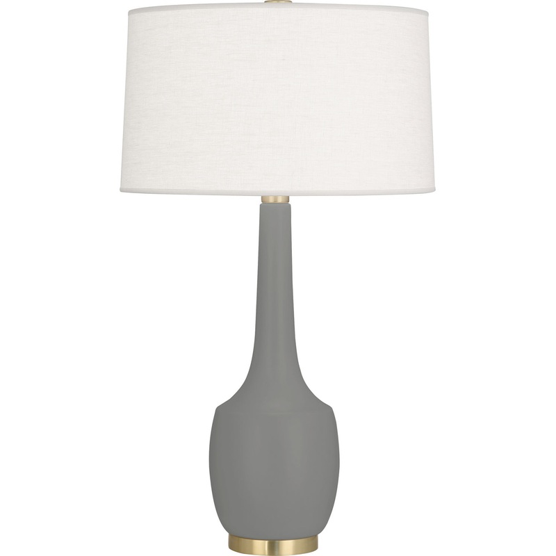 Delilah One Light Table Lamp in Matte Smoky Taupe Glazed