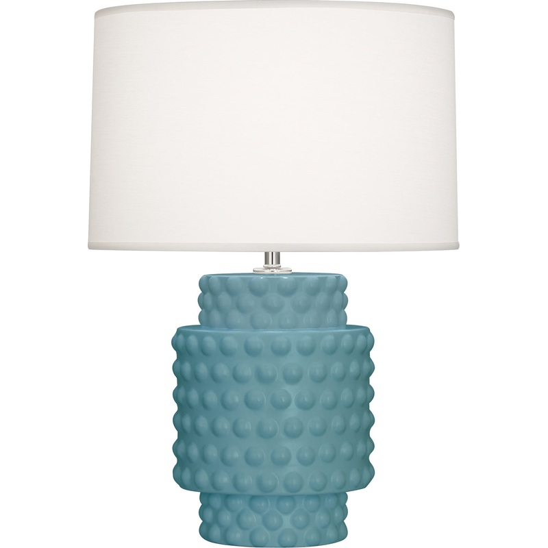 Dolly One Light Accent Lamp in Matte Steel Blue Glazed Textured