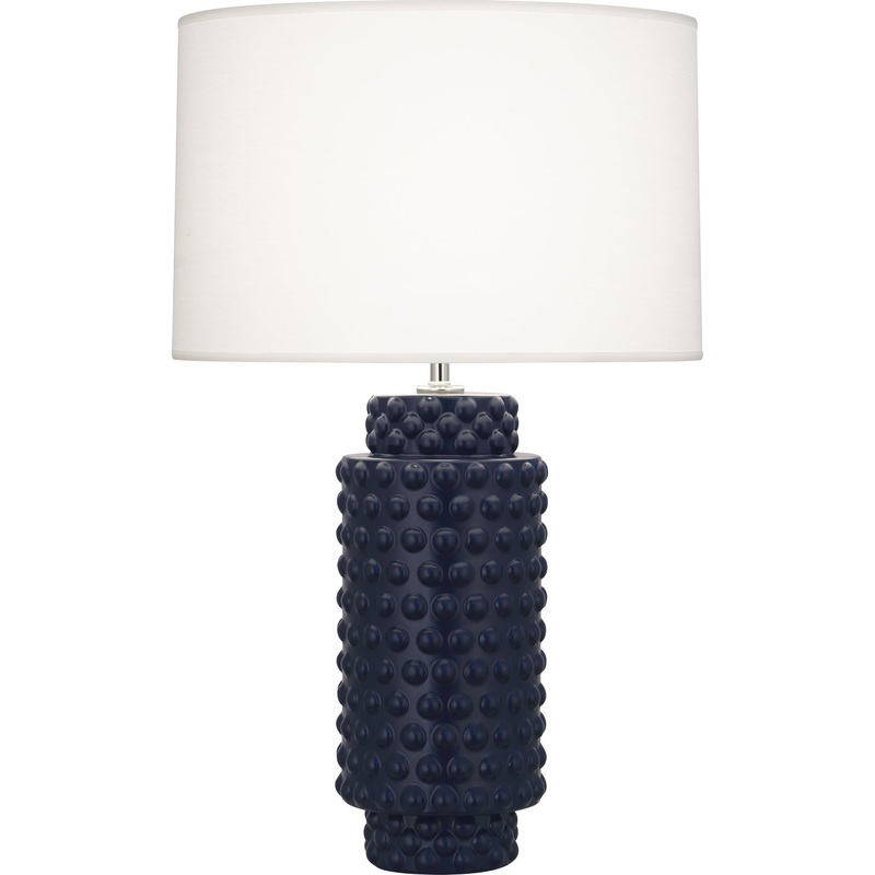 Dolly One Light Table Lamp in Matte Midnight Blue Glazed Textured