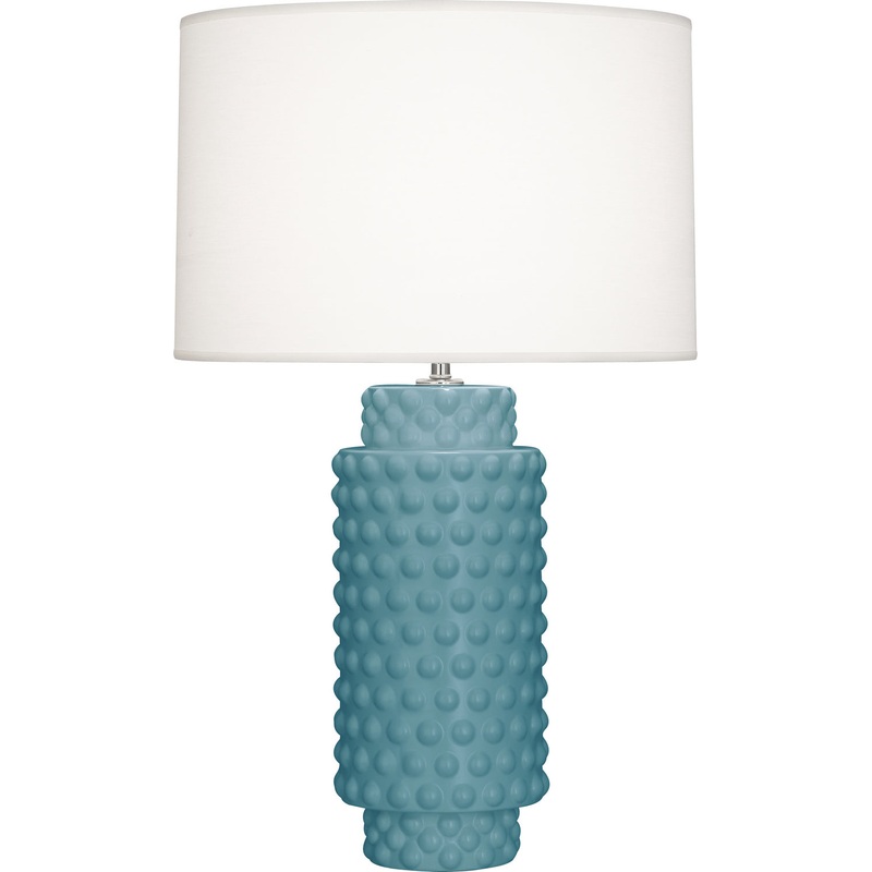Dolly One Light Table Lamp in Matte Steel Blue Glazed Textured