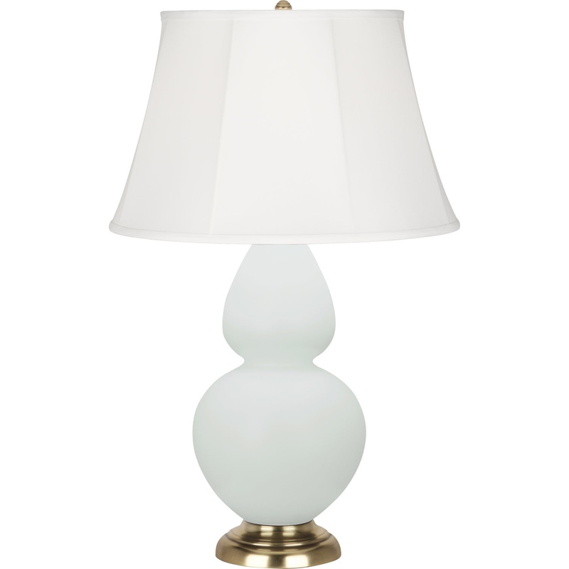 Double Gourd One Light Table Lamp in Matte Celadon Glazed