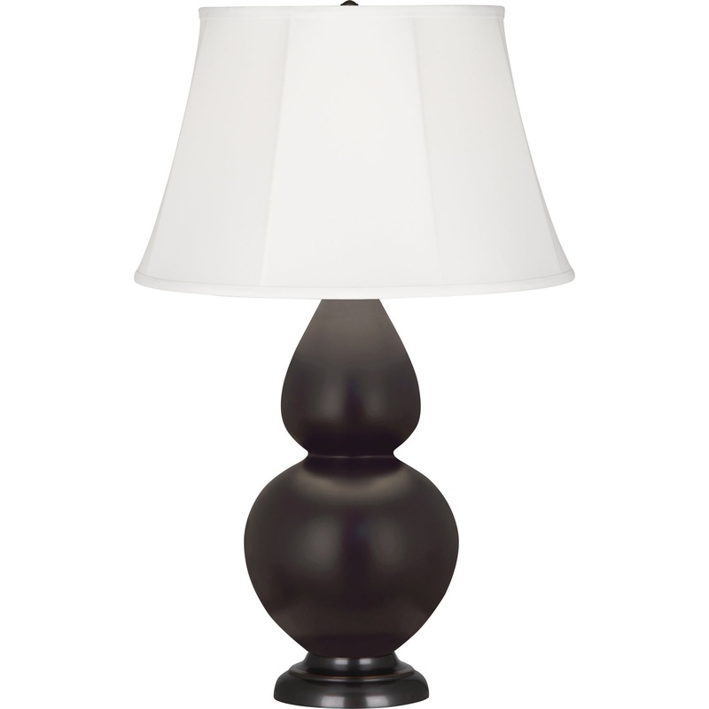 Double Gourd One Light Table Lamp in Matte Coffee Glazed w/Deep Patina Bronze