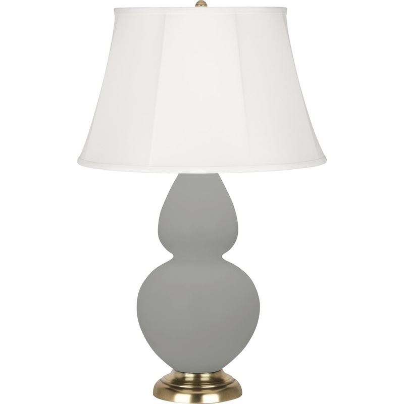 Double Gourd One Light Table Lamp in Matte Smoky Taupe Glazed
