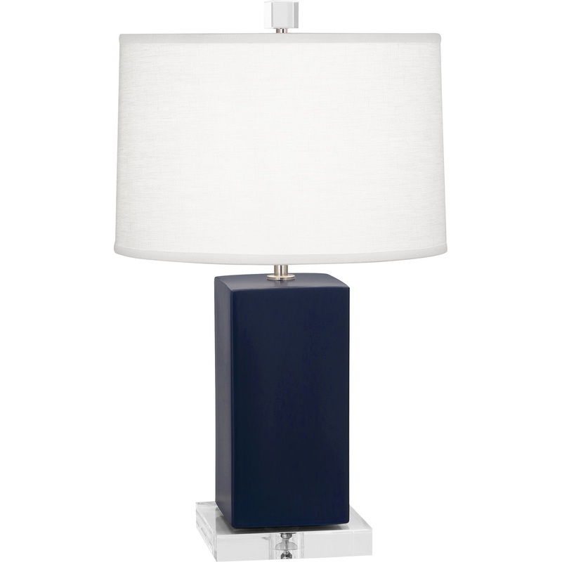 Harvey One Light Accent Lamp in Matte Midnight Blue Glazed