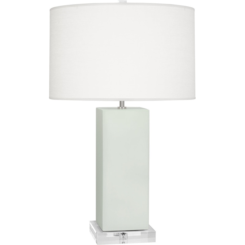 Harvey One Light Table Lamp in Matte Celadon Glazed