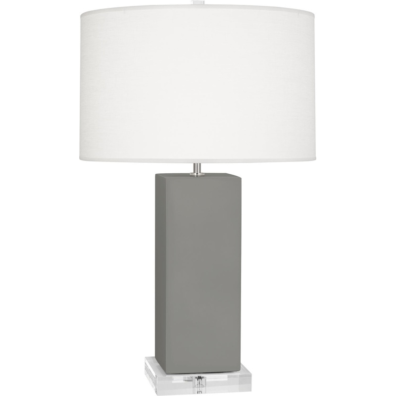 Harvey One Light Table Lamp in Matte Smoky Taupe Glazed