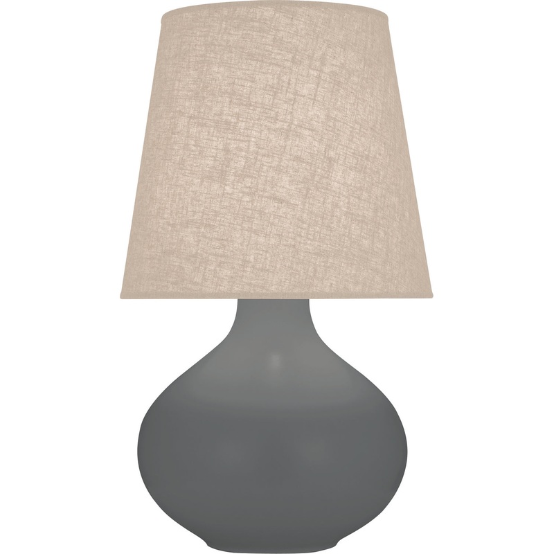 June One Light Table Lamp in Matte Ash Glazed