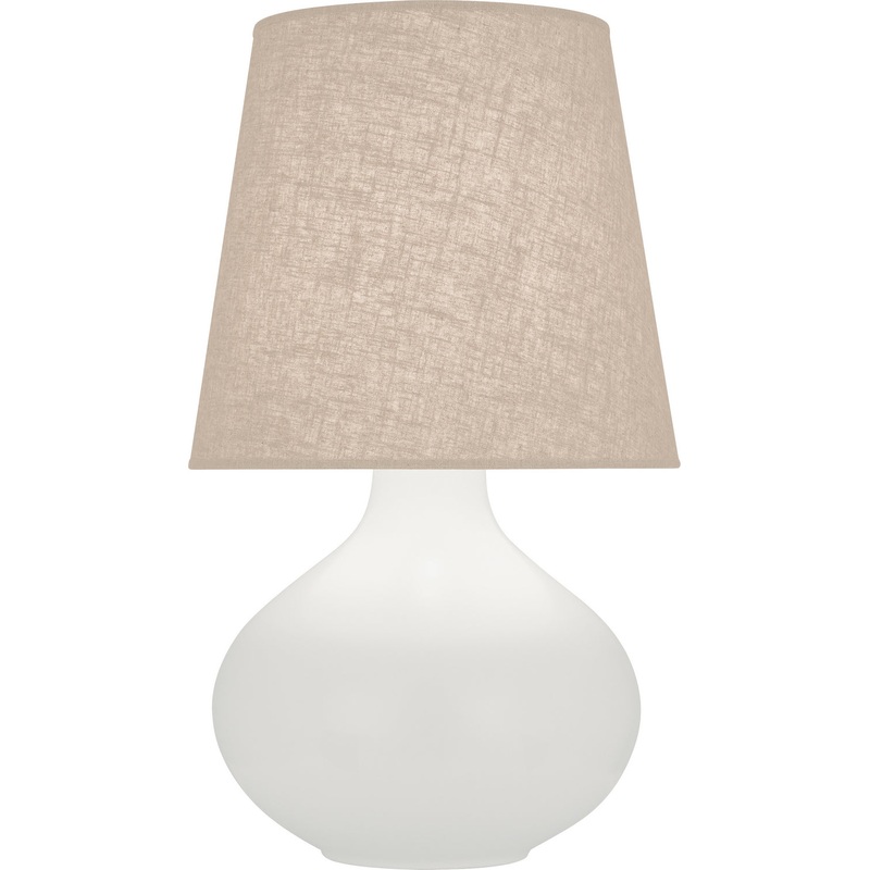 June One Light Table Lamp in Matte Lily Glazed