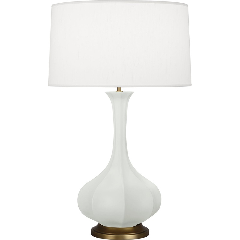 Pike One Light Table Lamp in Matte Celadon Glazed w/Aged Brass