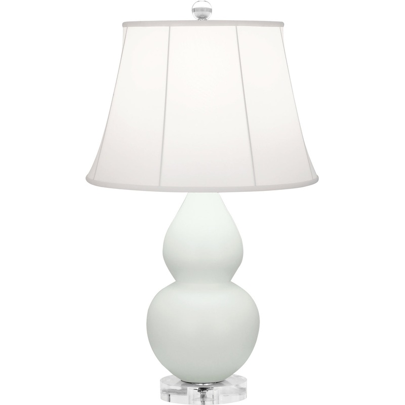 Small Double Gourd One Light Accent Lamp in Matte Celadon Glazed w/Lucite Base
