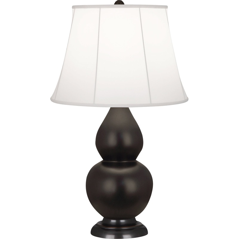 Small Double Gourd One Light Accent Lamp in Matte Coffee Glazed w/Deep Patina Bronze