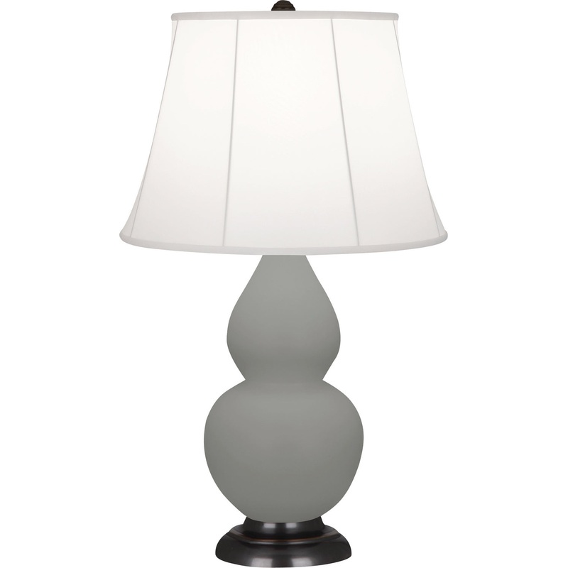 Small Double Gourd One Light Accent Lamp in Matte Smoky Taupe Glazed