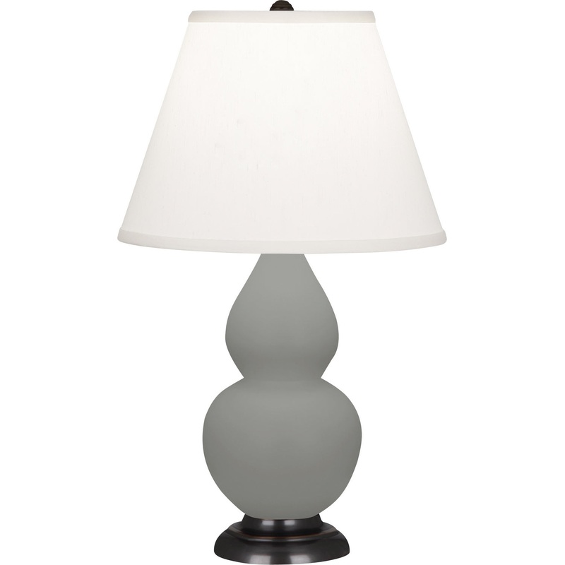 Small Double Gourd One Light Accent Lamp in Matte Smoky Taupe Glazed w/Bronze