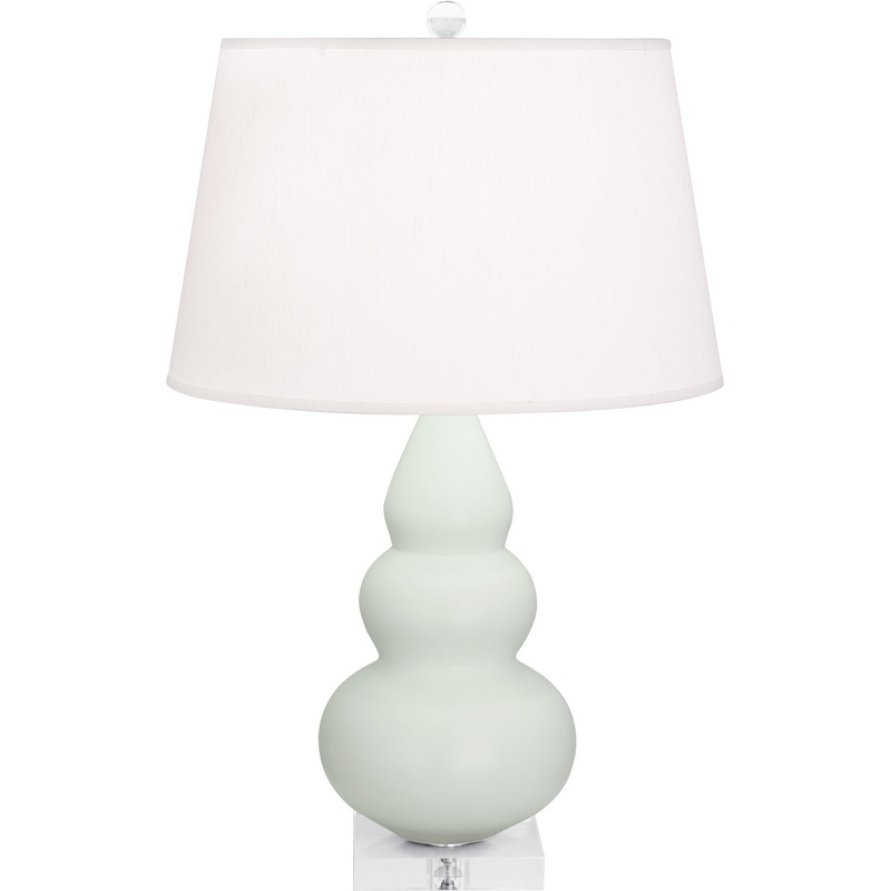 Small Triple Gourd One Light Accent Lamp in Matte Celadon Glazed w/Lucite Base