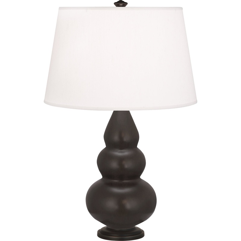 Small Triple Gourd One Light Accent Lamp in Matte Coffee Glazed w/Deep Patina Bronze
